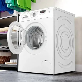 Стиральная машина Bosch WAJ2407EPL 1200 об/мин, белый, инверторный EcoSilenceDrive двигатель 3