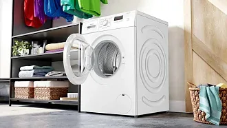 Стиральная машина Bosch WAJ2407GPL 1200 об/мин, белый, инверторный EcoSilenceDrive двигатель 3