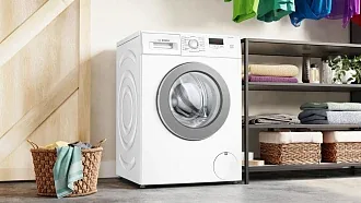 Стиральная машина Bosch WAJ2407GPL 1200 об/мин, белый, инверторный EcoSilenceDrive двигатель 5