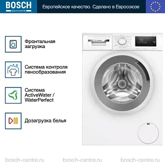 Стиральная машина Bosch WAN20007PL 1000 об/мин, белый, инверторный EcoSilenceDrive двигатель 2