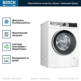 Стиральная машина Bosch WGA25400ME 1400 об/мин, белый, инверторный EcoSilenceDrive двигатель 4