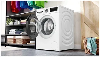 Стиральная машина Bosch WGG0420GPL 1200 об/мин, белый, инверторный EcoSilenceDrive двигатель 5