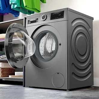 Стиральная машина Bosch WGG142ZRPL 1200 об/мин, серебристый, инверторный EcoSilenceDrive двигатель 7