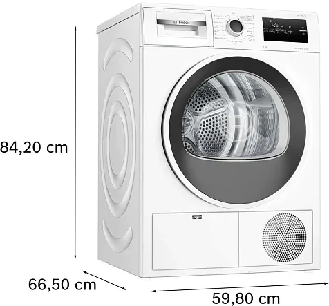 Встраиваемая стирально-сушильная машина Bosch WKD28542 1400 об/мин, белый, конденсационная сушка, универсальный двигатель 5