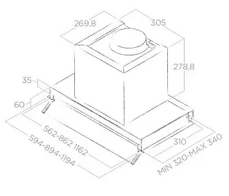 Короб воздуховода Elica KIT0141458
